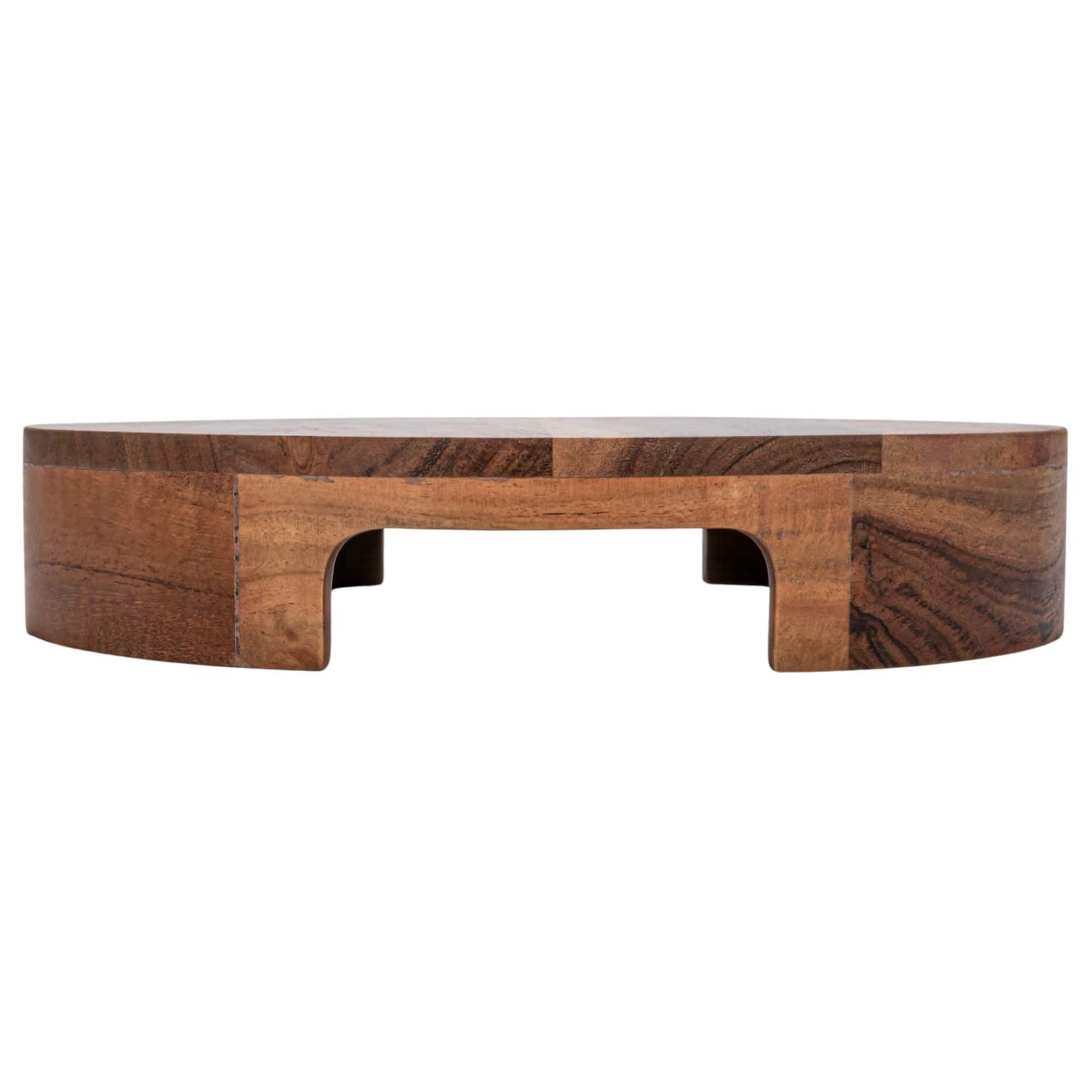 Hello Honey® 10" Natural Acacia Wood Cake Pedestal